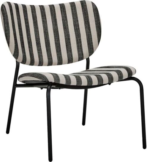 Krzesło Longa w paski czarno-białe