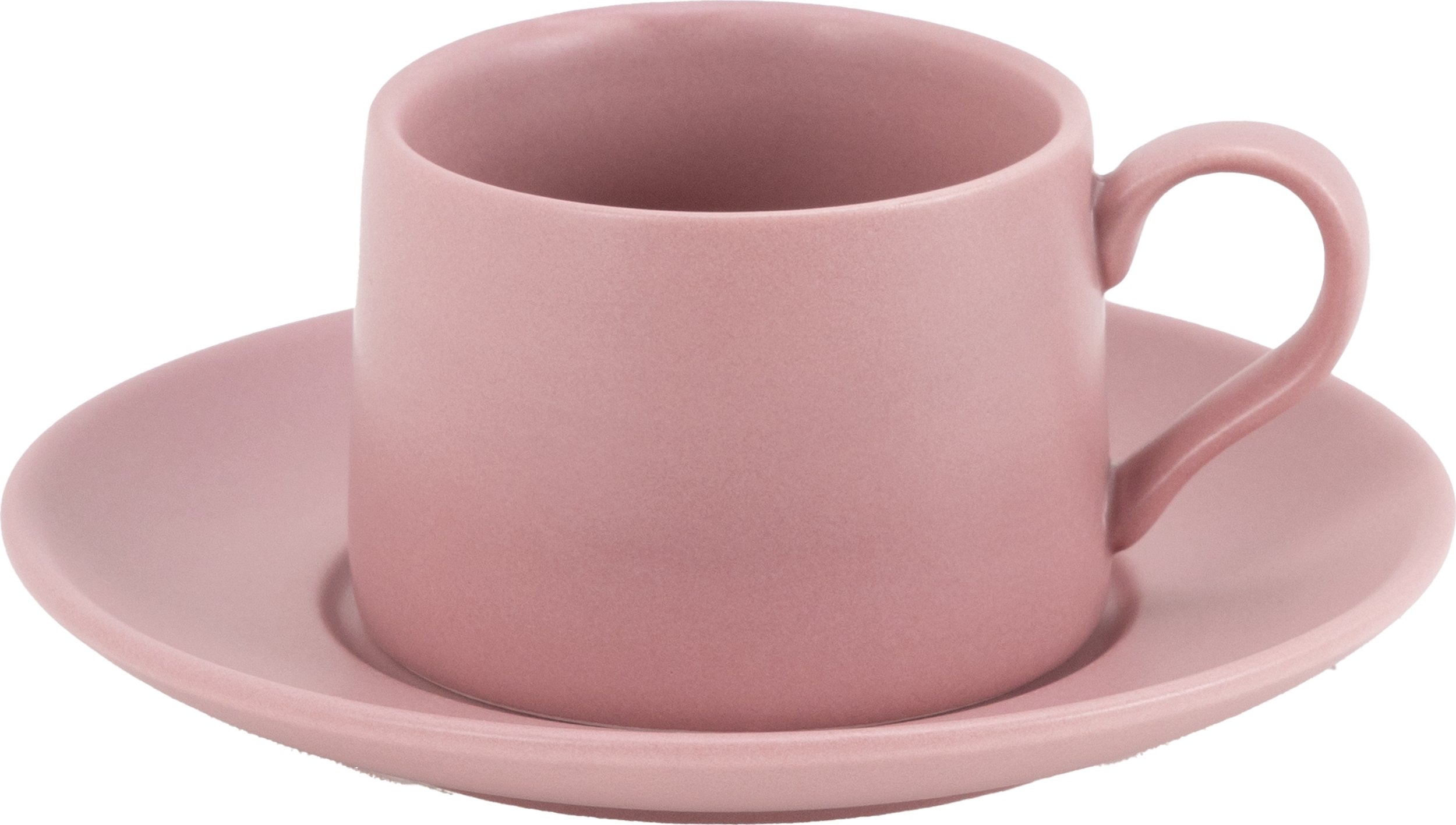 Filiżanka do kawy Levante 80 ml różowa ze spodkiem