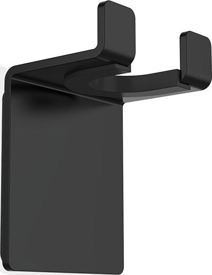 Wieszak haczyk na ręczniki Decor Walther czarny mat podwójny montaż samoprzylepny