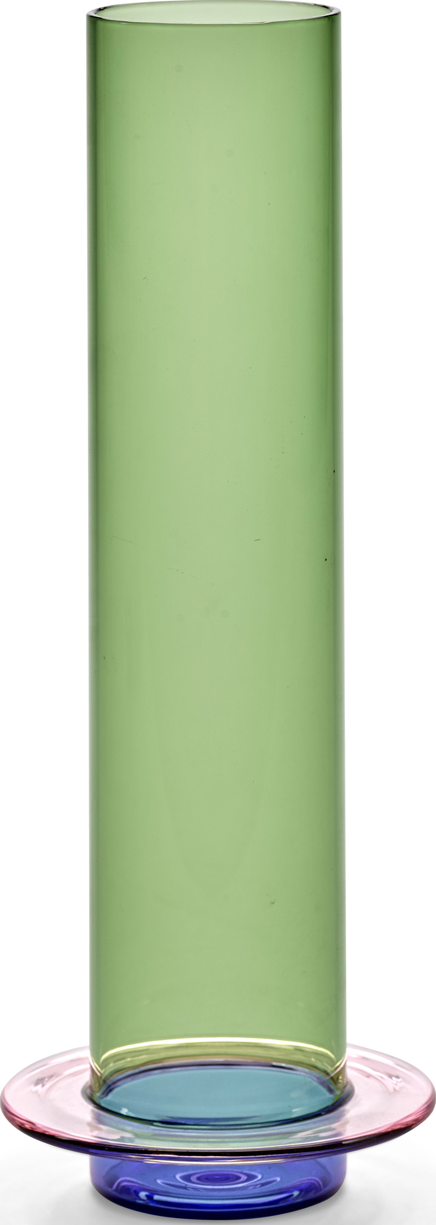 Wazon dekoracyjny Glass Towers 32,5 cm zielono-różowy