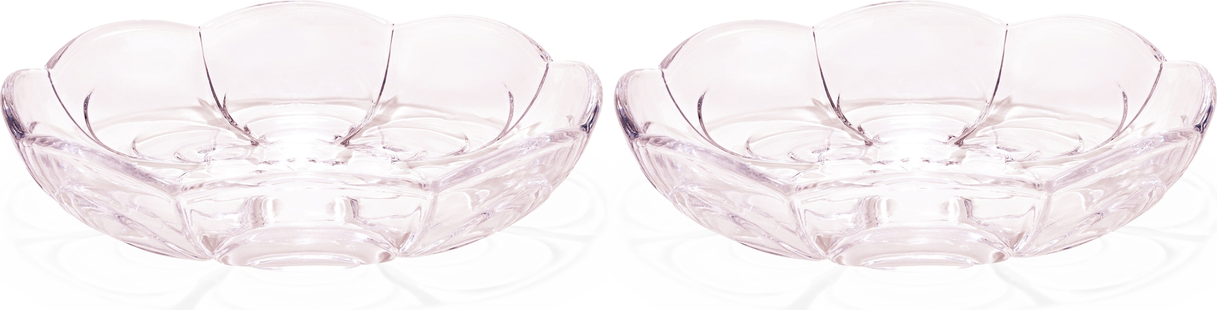 Talerze deserowe Lily niskie 16 cm różowe 2 szt.