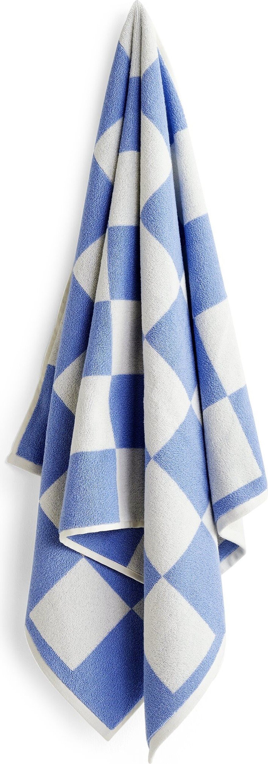 Ręcznik Check Organic 70 x 136 cm błękitny