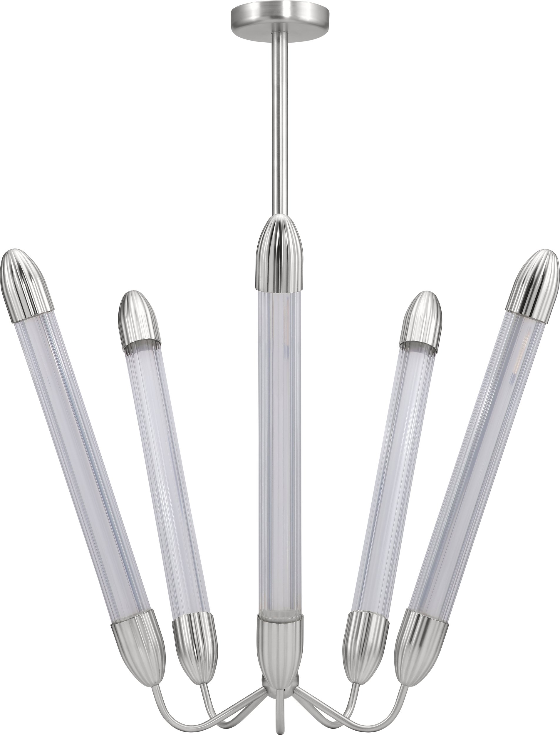 Żyrandol Lemon Squeeze 99 cm stal polerowana pięcioramienny