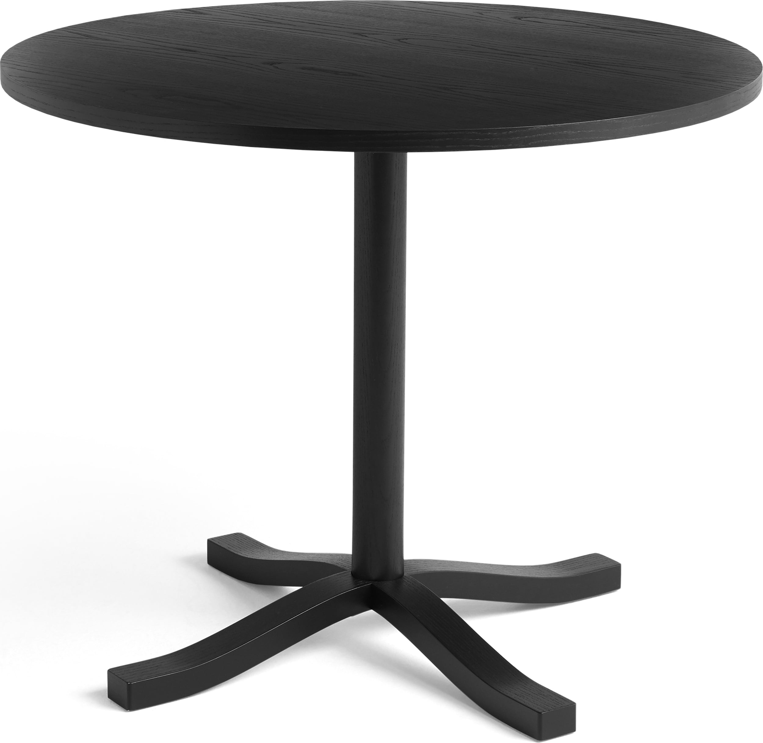 Stół Pastis okrągły 90 x 74 cm czarny drewno jesionowe