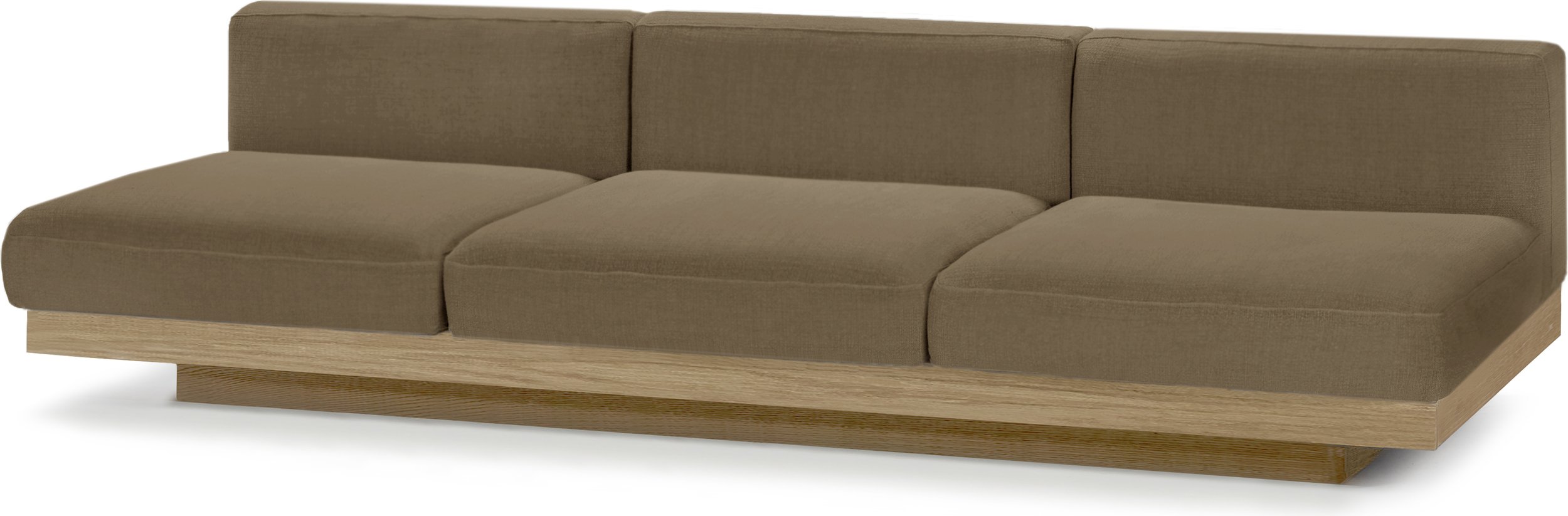 Sofa ogrodowa trzyoosobowa Rudolph 279 cm camel