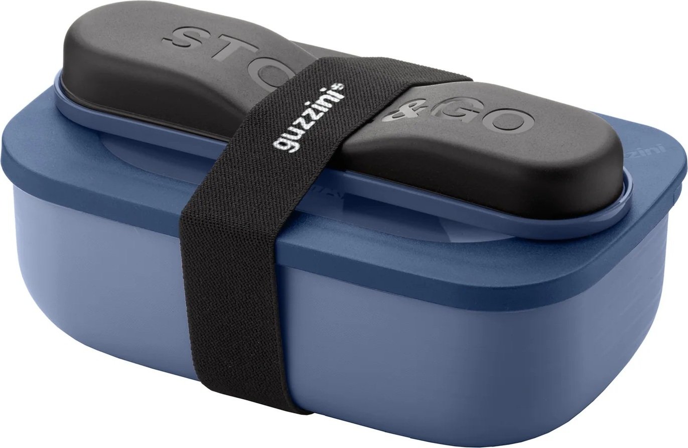 Lunchbox Store & Go 900 ml ciemnoniebieski ze sztućcami