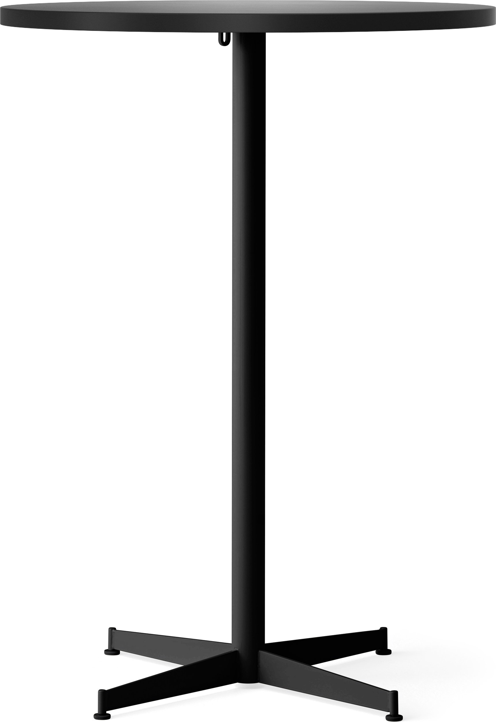 Stół barowy z czarną podstawą Nook Star Base Linoleum wysoki 80 cm czarny