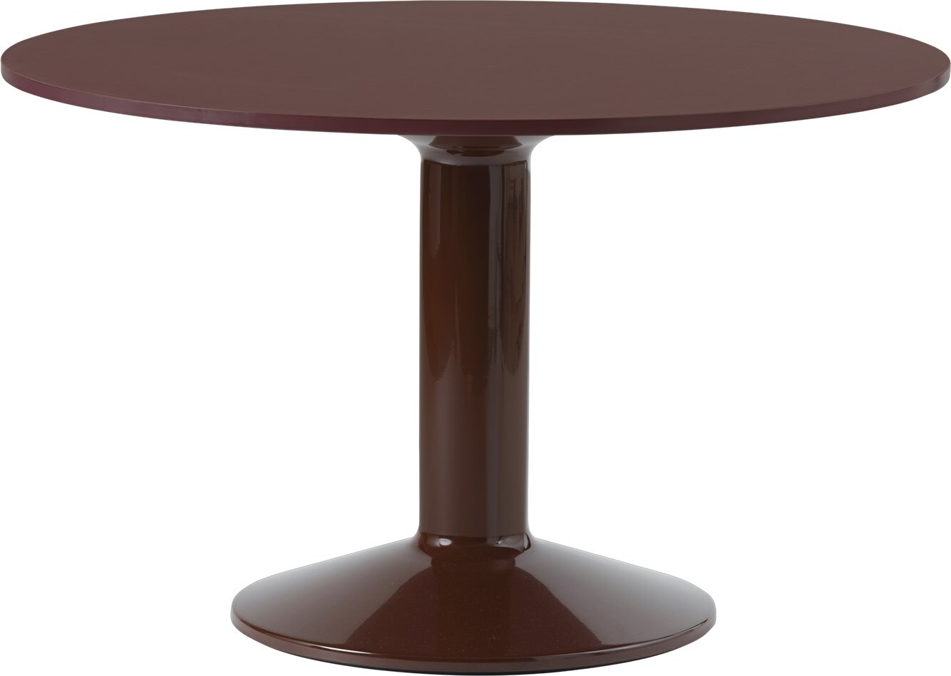 Stół Midst okrągły 120 cm czerwony linoleum