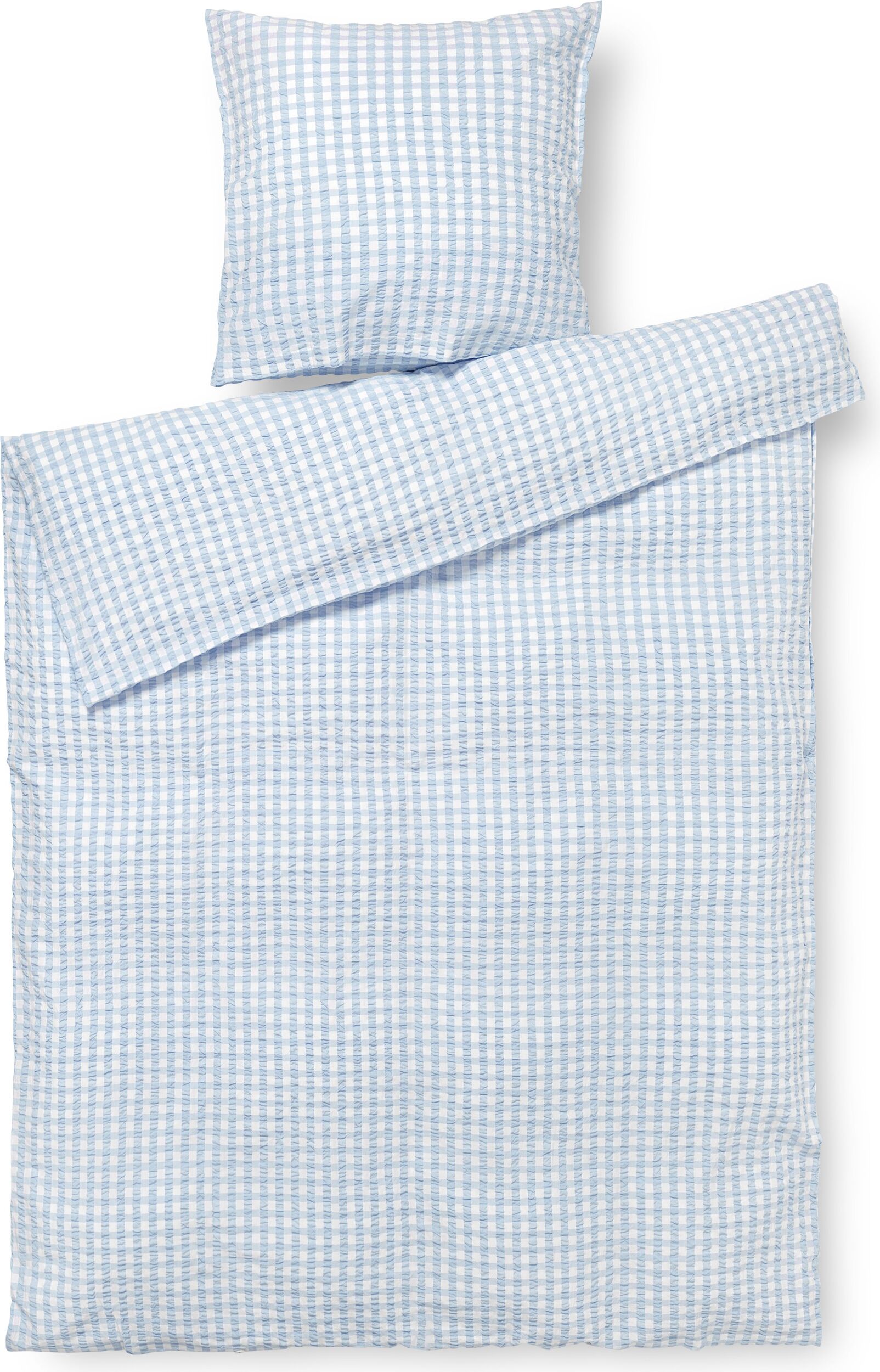 Pościel Bæk & Bølge 140 x 220 cm jasnoniebieska z poszewką na poduszkę 60 x 63 cm