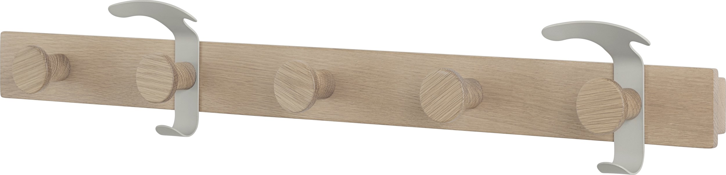 Wieszak listwa Avail jasny dąb z szarymi haczykami
