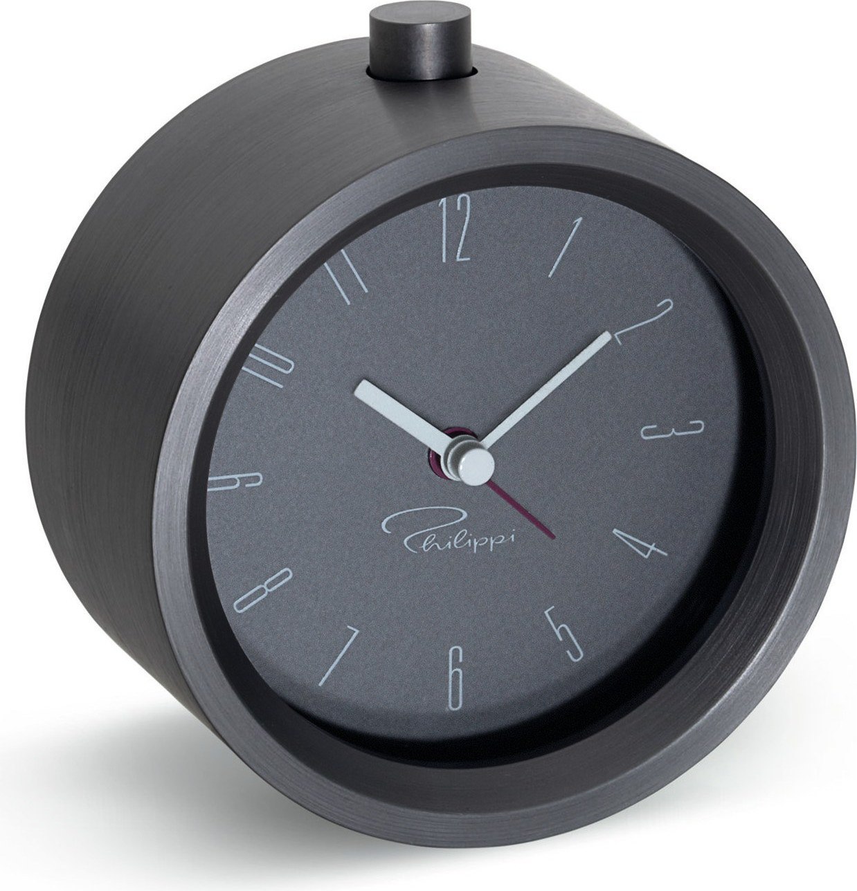 Budzik Tempus antracytowy