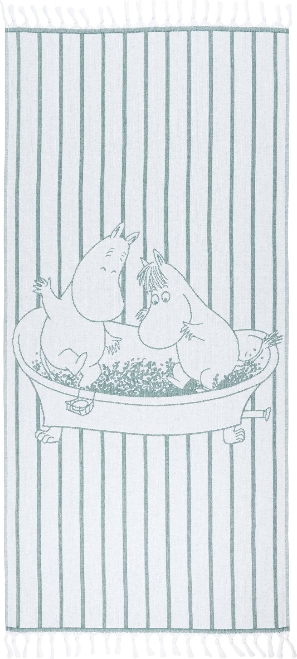 Ręcznik plażowy Arabia Finland Muminki 80 x 150 cm zielony