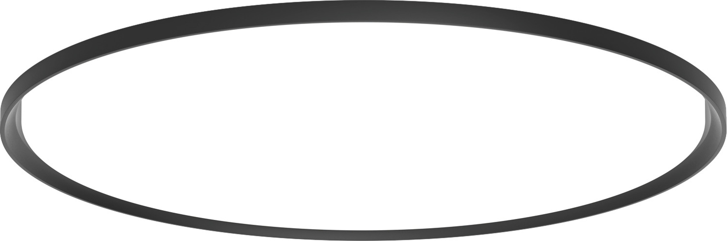 Plafon Slim Round Recessed LED 3000K 44 cm czarny z dyfuzorem opal sterowanie oświetleniem Dali