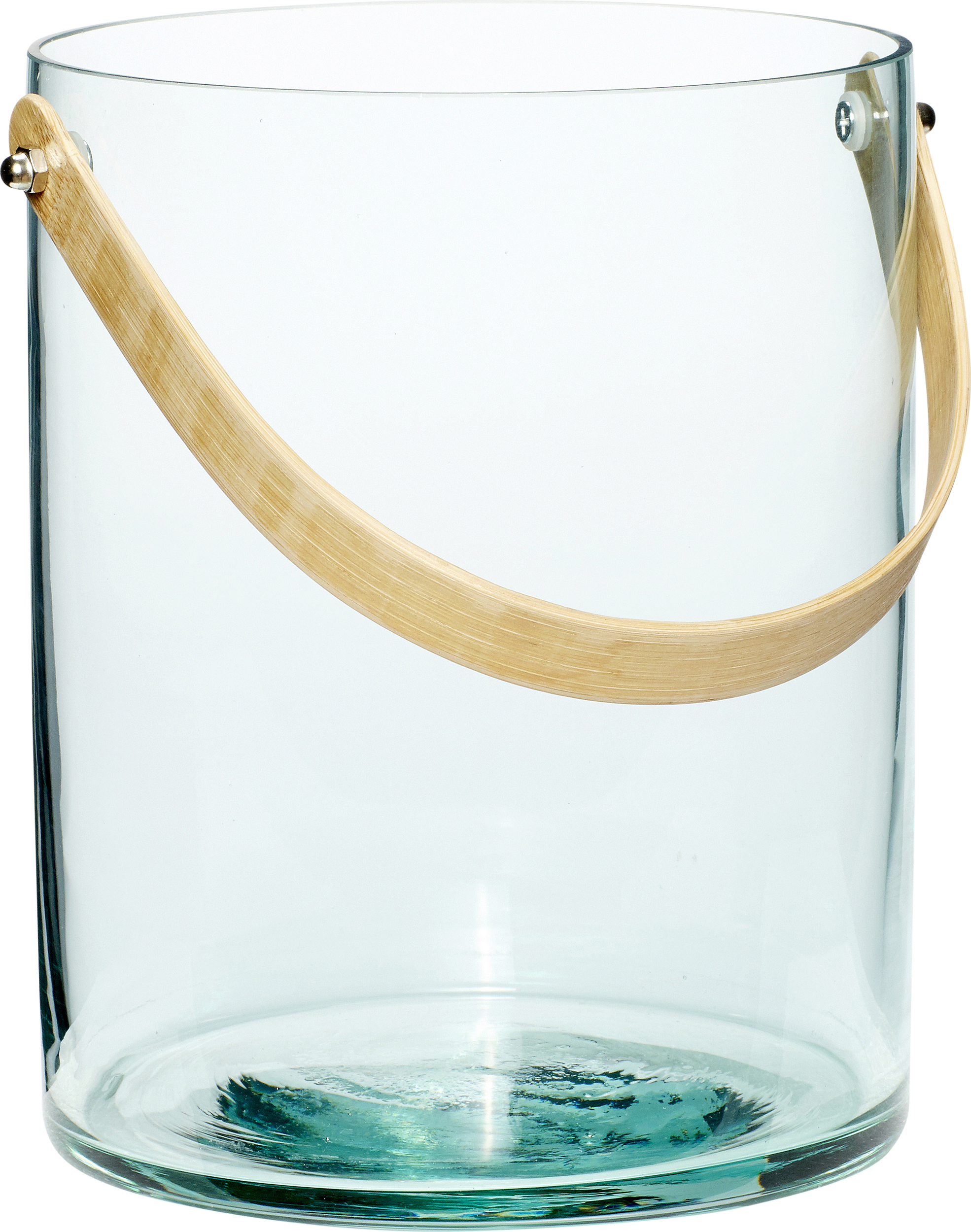 Wazon Hübsch zielony z uchwytem