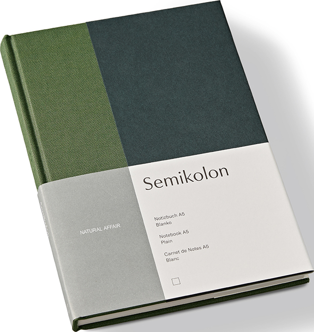 Notes gładki Natural Affair A5 zielony
