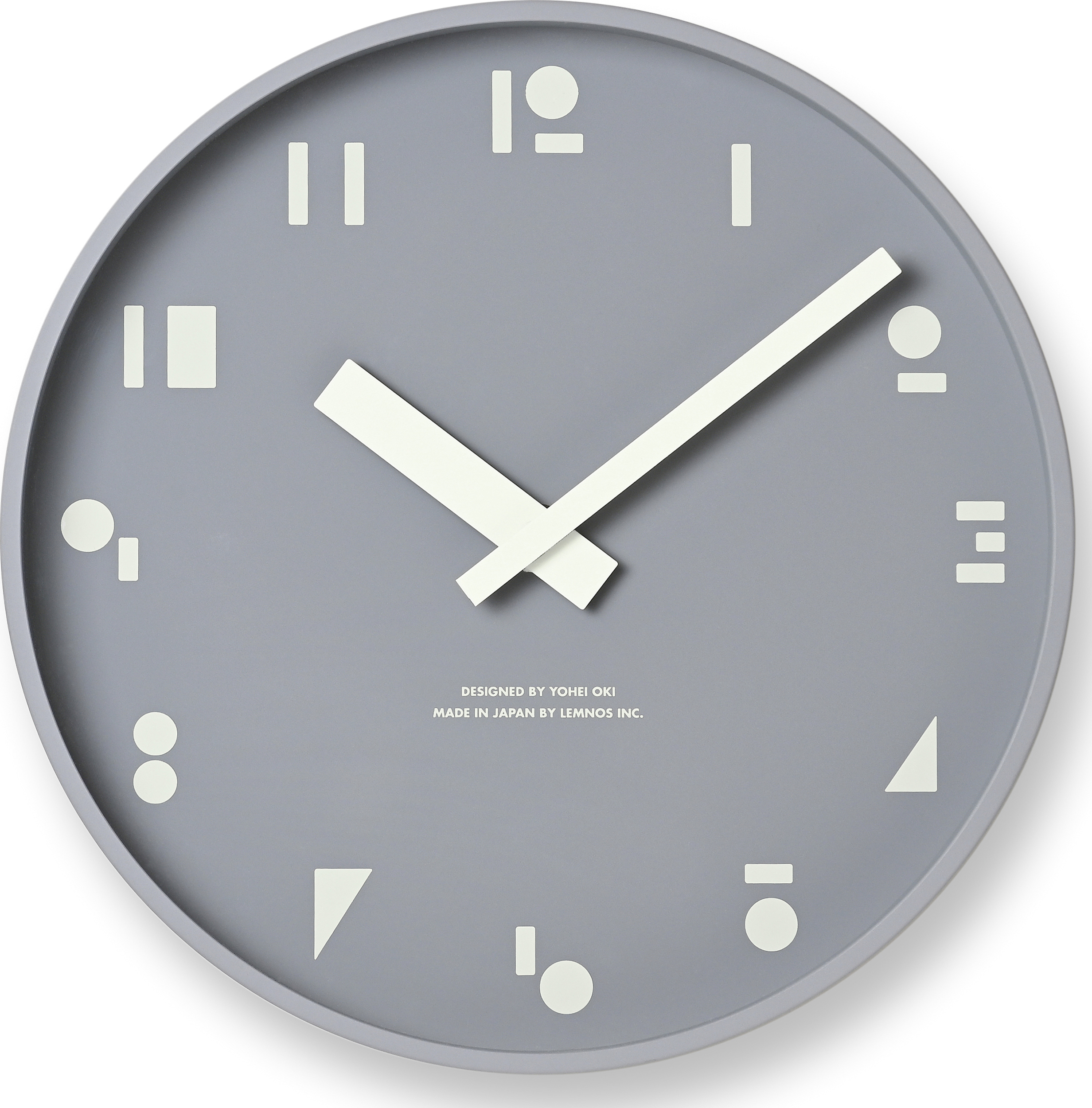Zegar ścienny M, S, S. szary