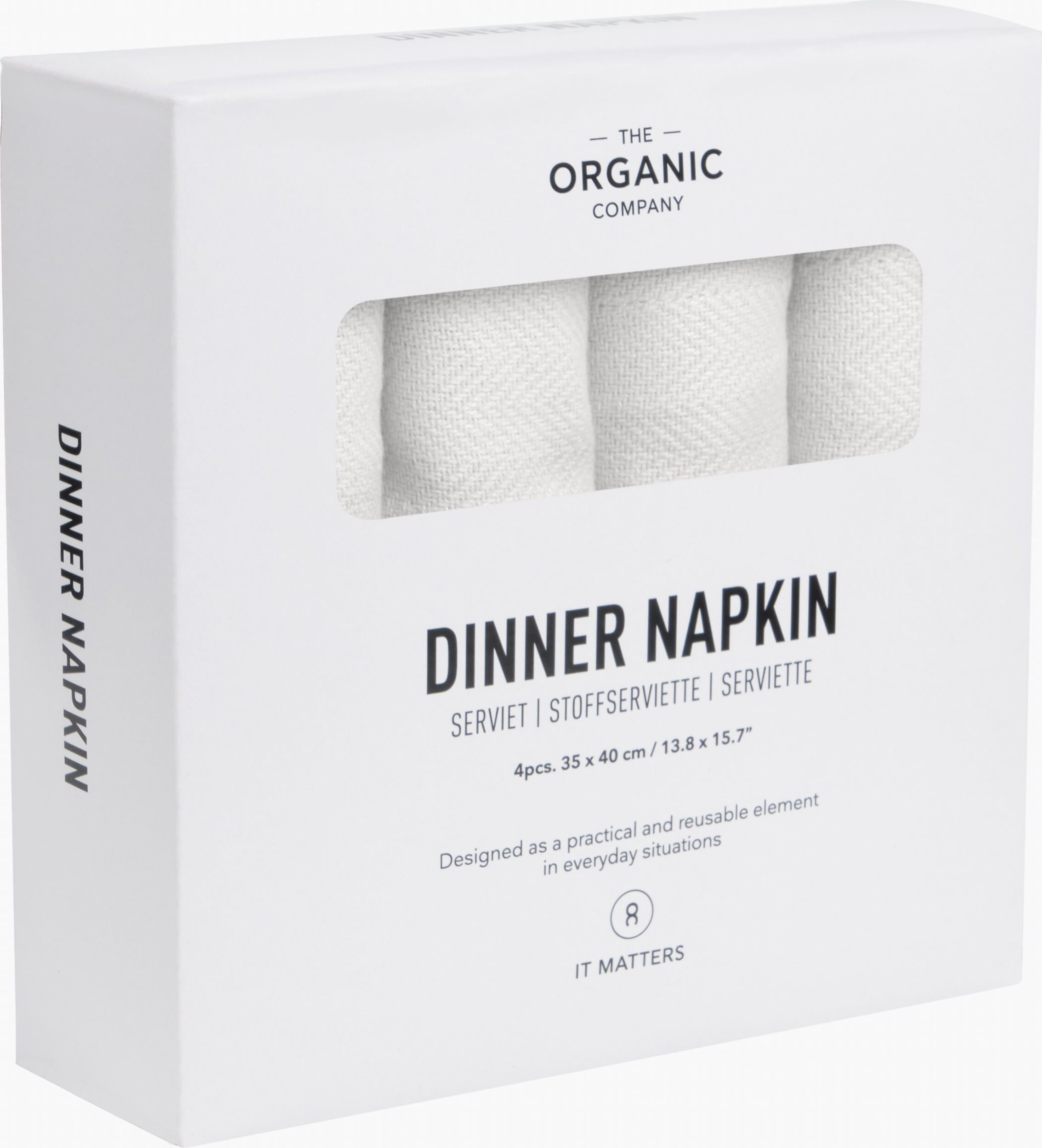 Serwetki Dinner 35 x 40 cm białe 4 szt.