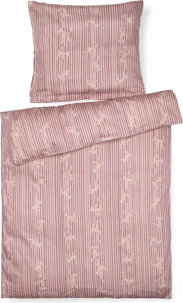 Pościel dziecięca Monkey 100 x 140 cm różowa z poszewką na poduszkę 40 x 45 cm