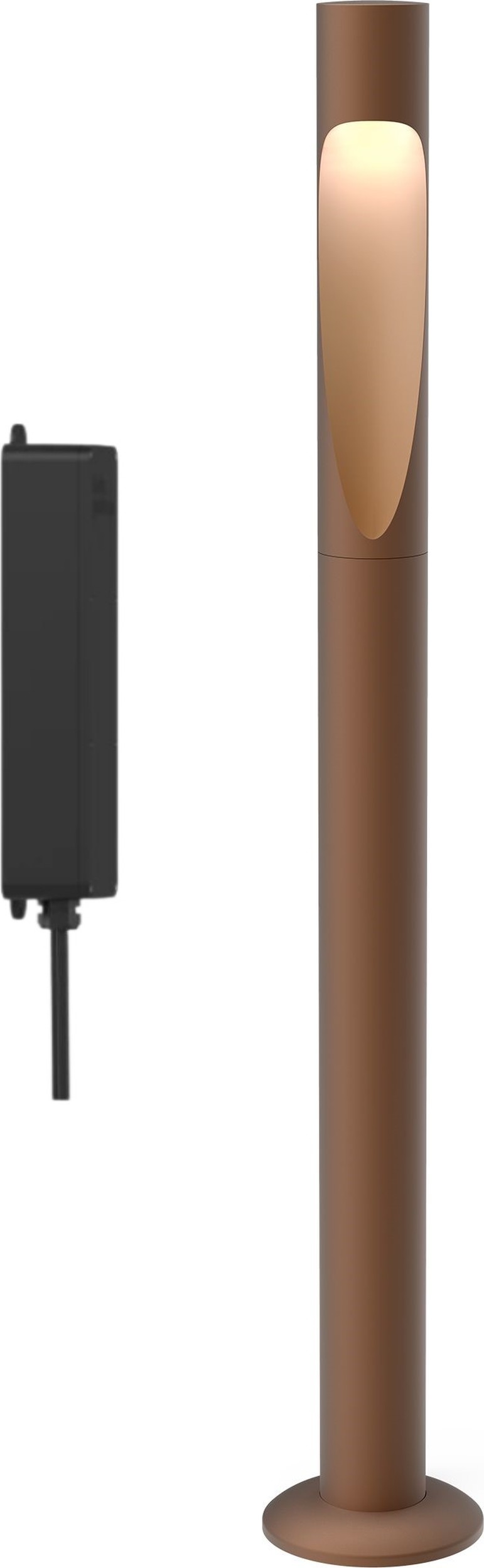 Lampa ogrodowa Flindt LED 2700K 69,5 cm brązowa z mocowaniem kotwicą i adapterem
