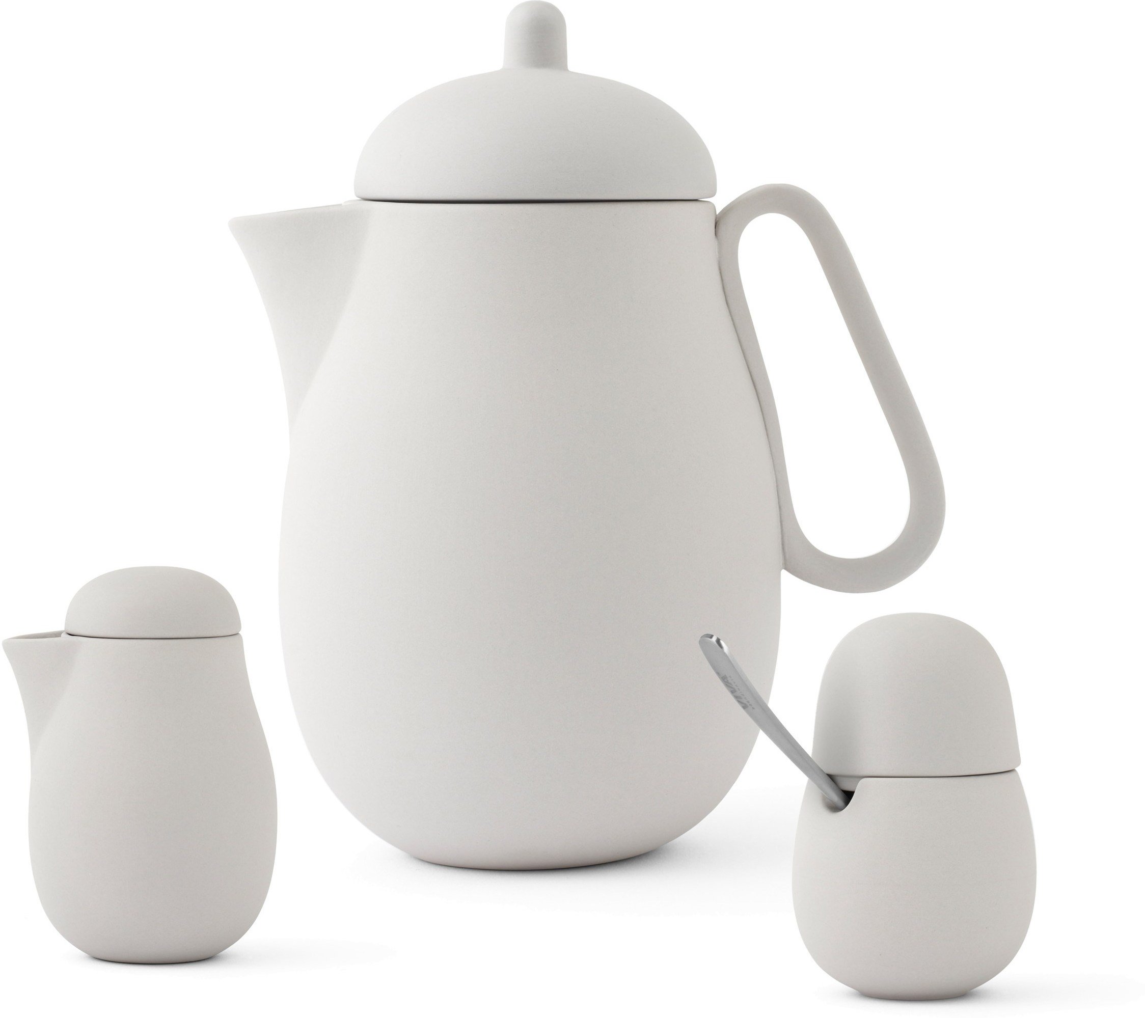 Zestaw do herbaty Nina 3 el. piaskowa szarość