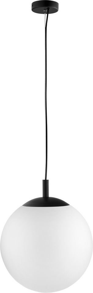 Lampa sufitowa Alur L czarna z białym kloszem