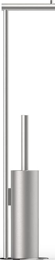 Stojak na papier toaletowy oraz szczotka do WC Bar stal matowa