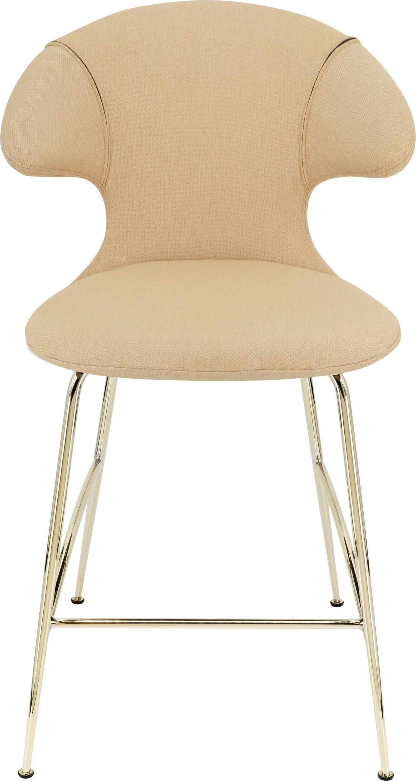 Krzesło Time Flies 102 cm jasnobeżowe na mosiężnych nogach