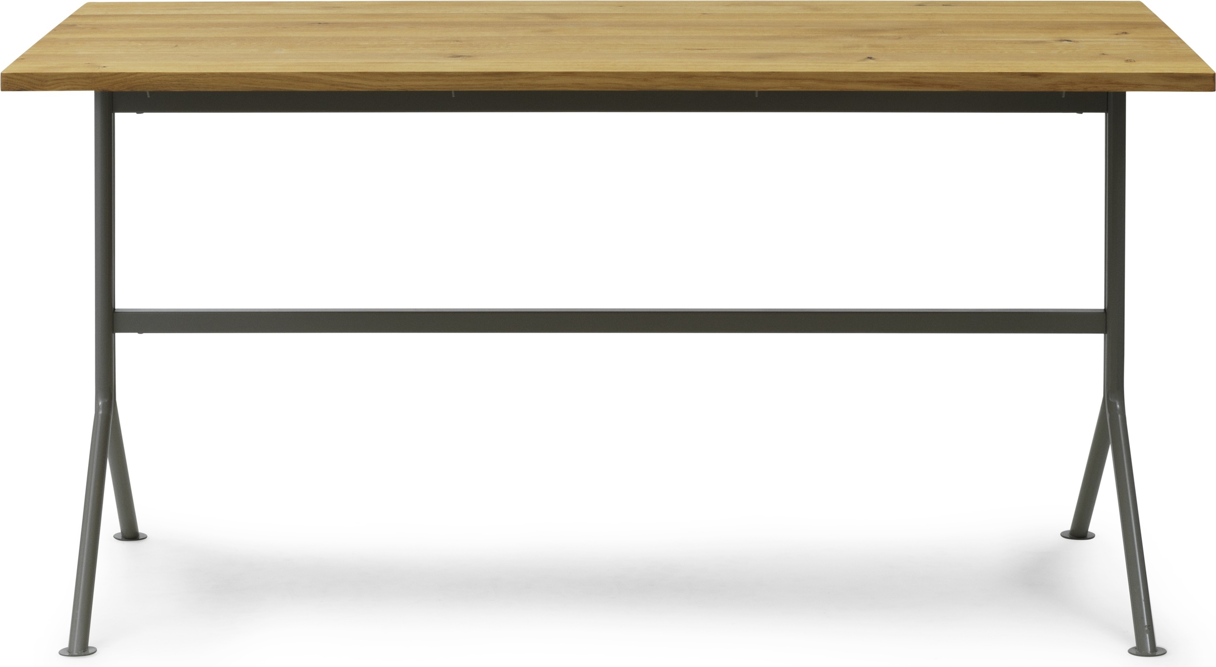 Biurko Kip 150 cm naturalny dąb na szarych nogach