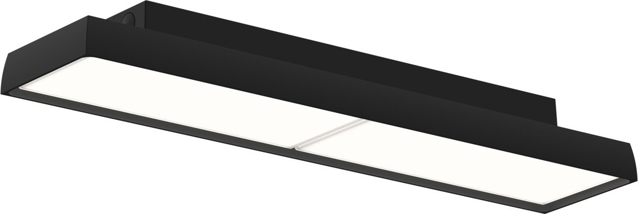 Lampa sufitowa Slim Box Surface LED 3000K czarna z dyfuzorem opal sterowanie oświetleniem Dali