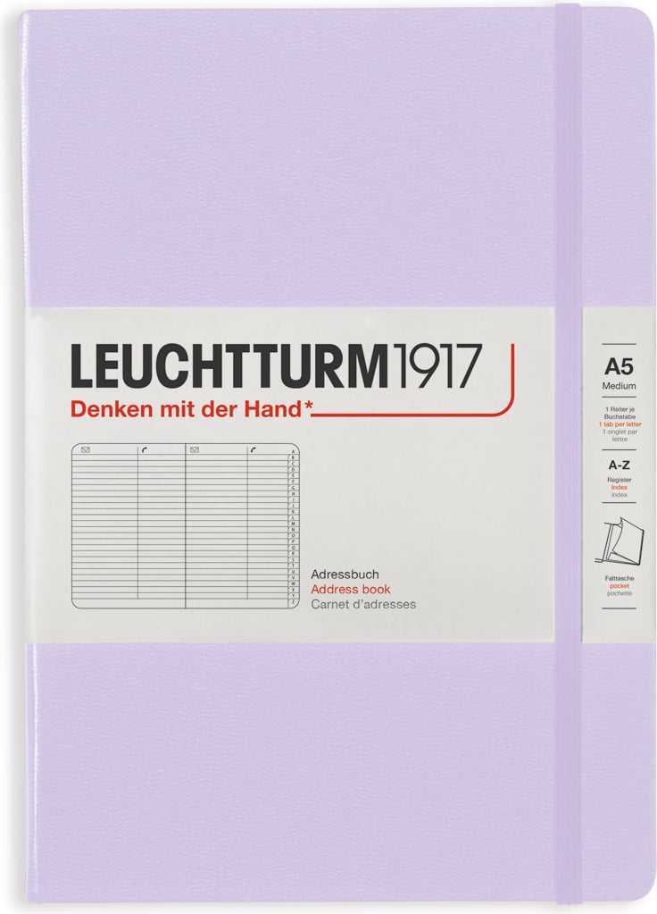 Adresownik Leuchtturm 1917 A5 liliowy