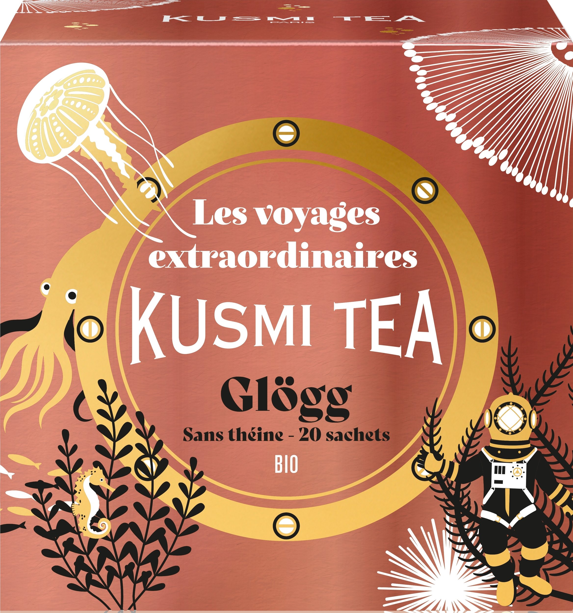 Herbata ziołowa bio Organic Glögg pomarańczowa w torebkach muślinowych bezkofeinowa 20 szt.