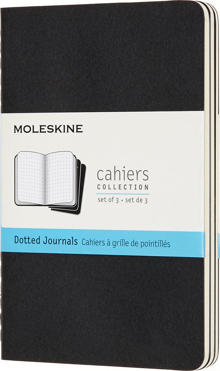 Zeszyty w kropki Moleskine Cahier Journals P czarne 3 szt.