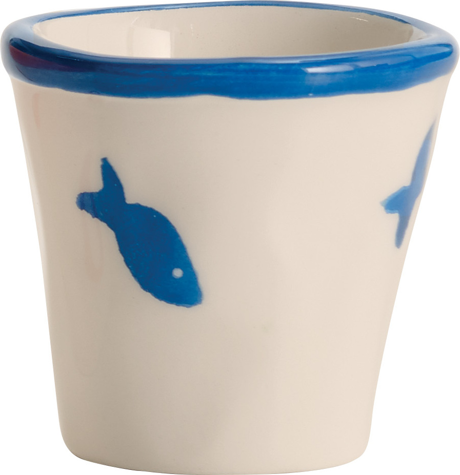 Kubek Lido w rybki 70 ml jasnoniebieski