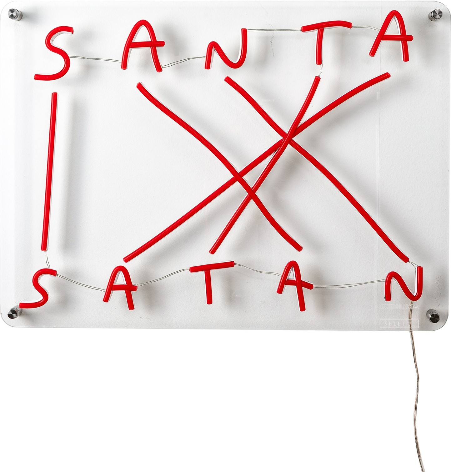 Dekoracja ścienna LED Santa Satan