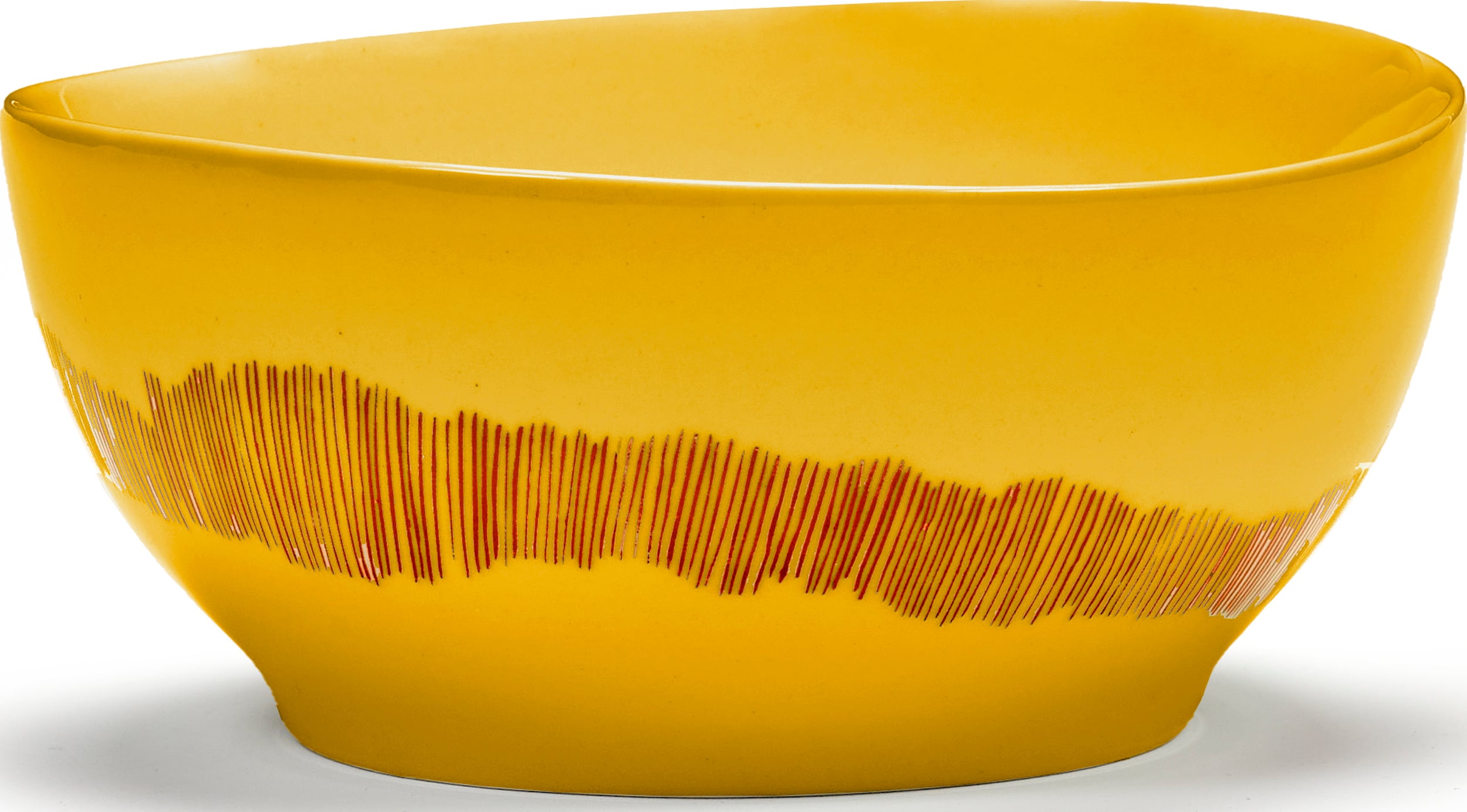 Miski Feast 16 cm żółto-czerwone 4 szt.