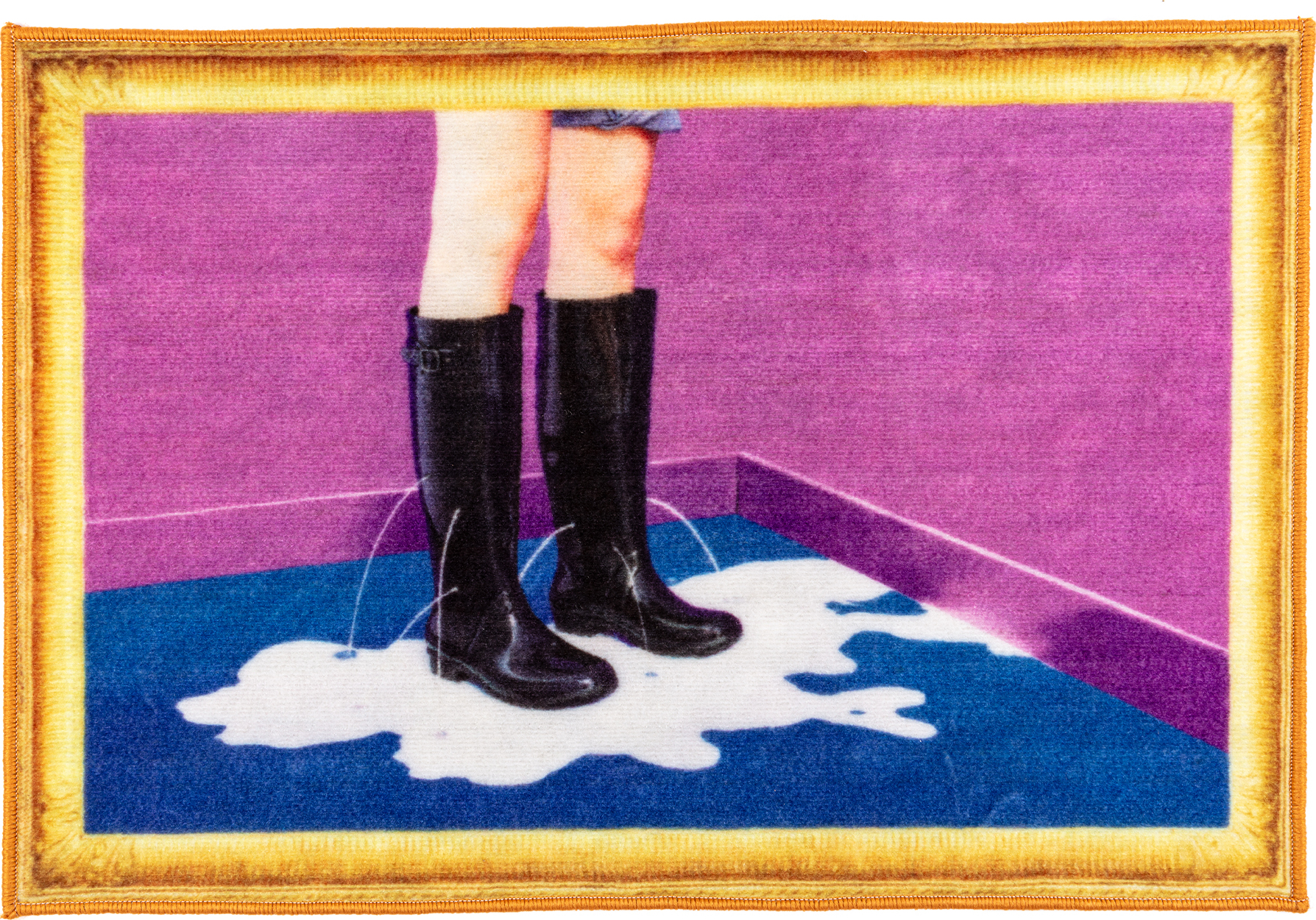 Mata łazienkowa Toiletpaper Milky Boots prostokątna 60 x 90 cm