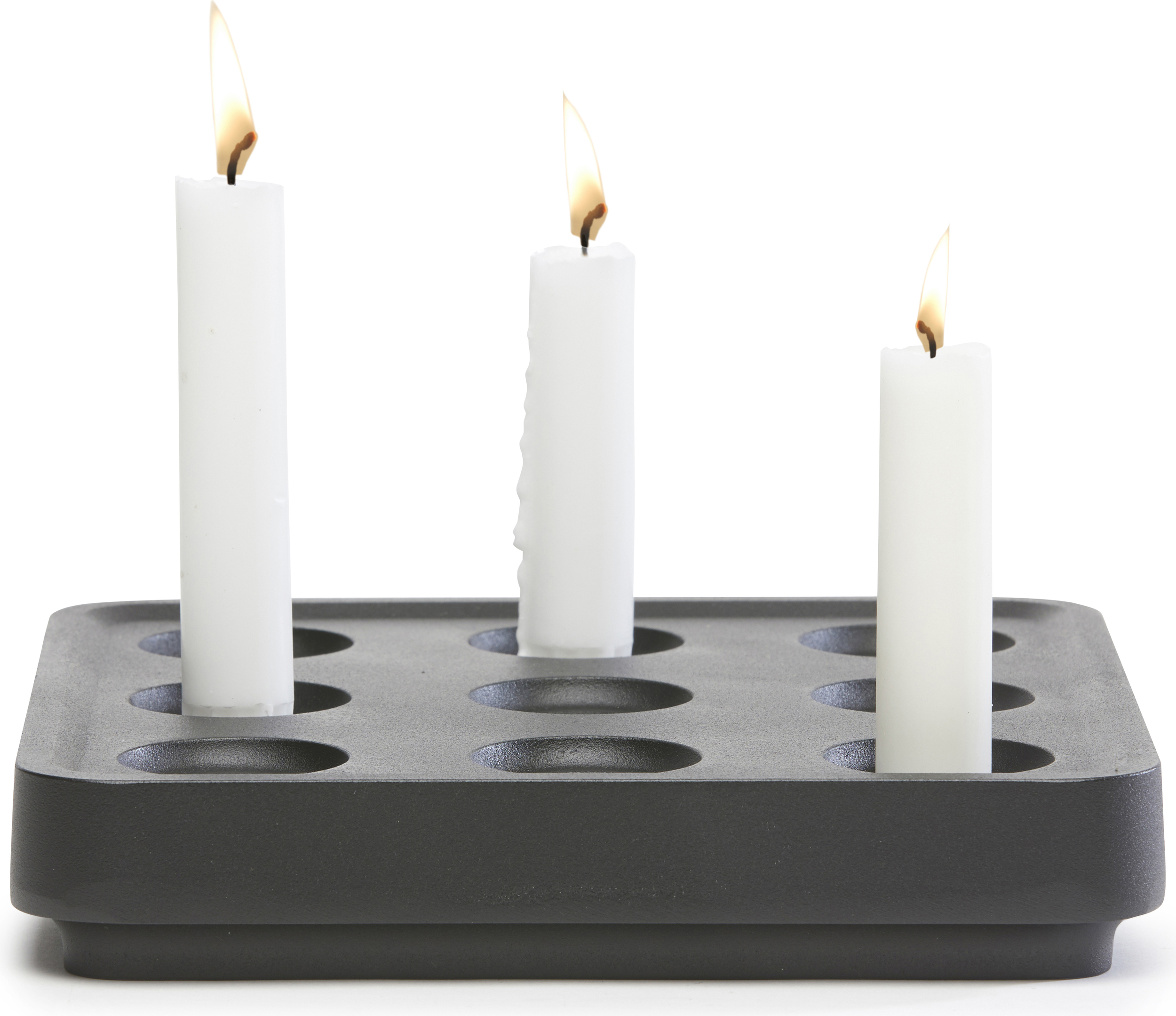 Świecznik Stumpastaken S czarne aluminium