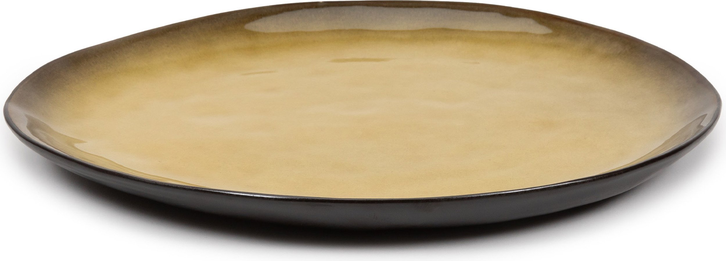 Talerz obiadowy Pure owalny 27,5 cm żółty