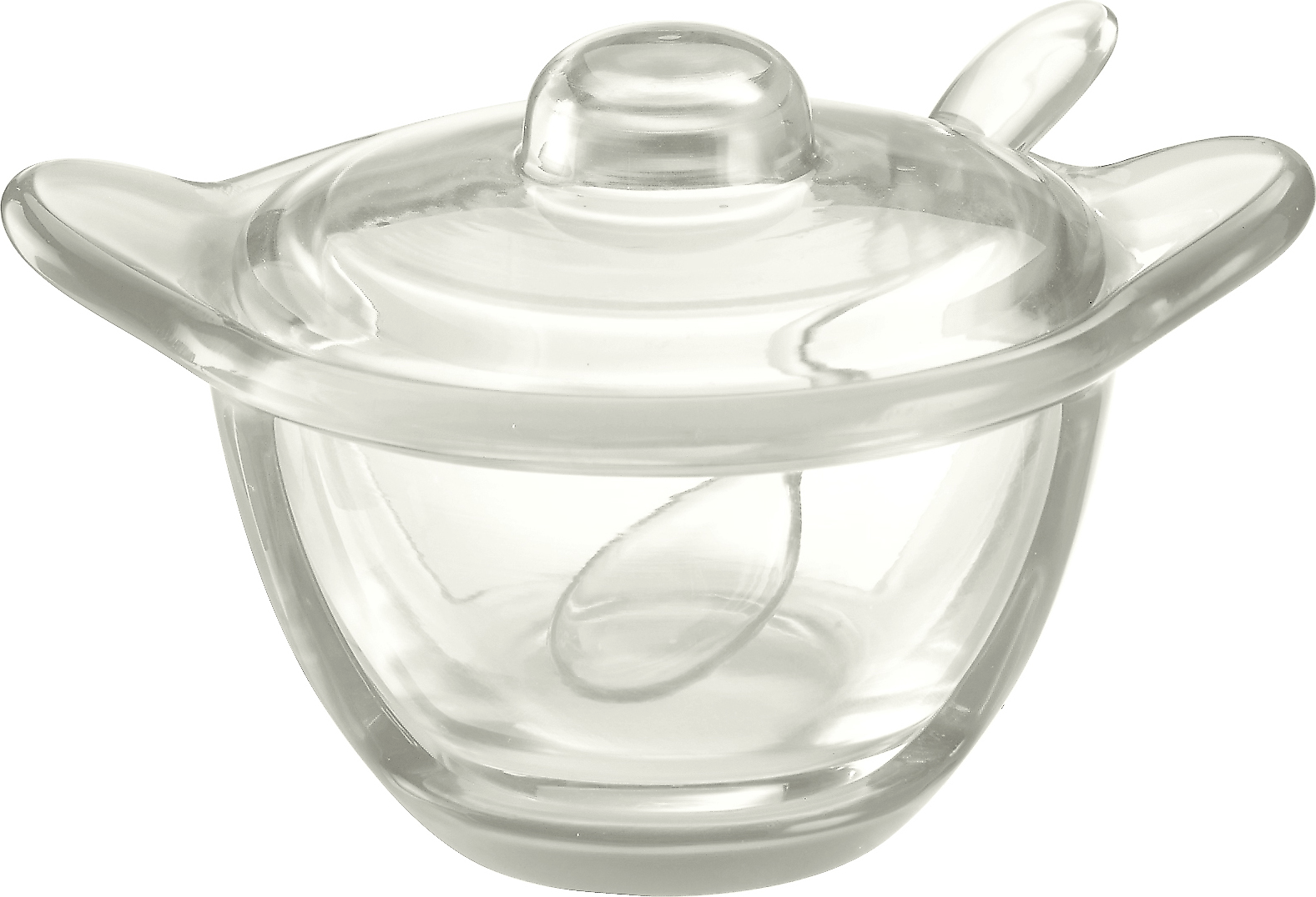 Cukiernica Gocce transparentna z łyżeczką