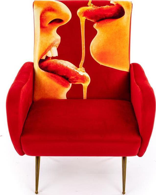 Fotel z wysokim oparciem Seletti Wears Toiletpaper Honey