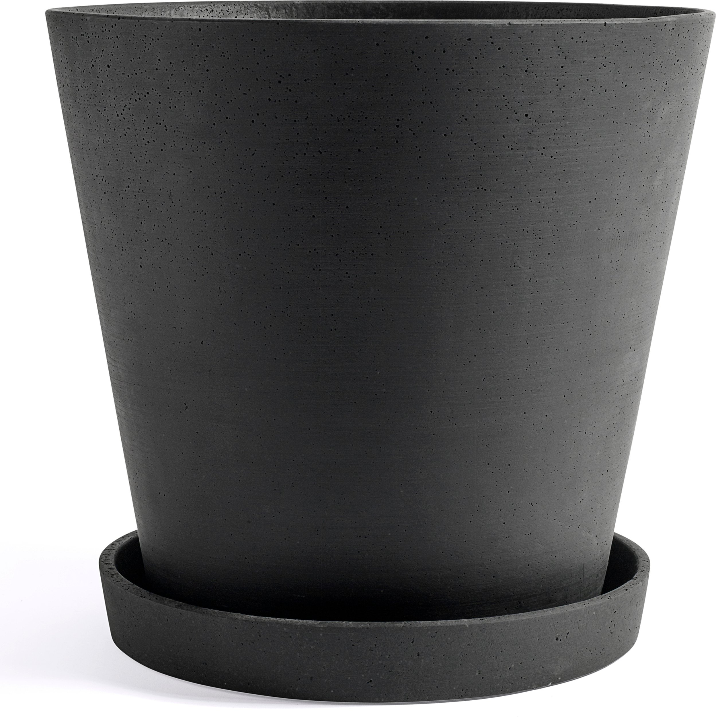 Doniczka Hay 34 cm czarna z podstawką