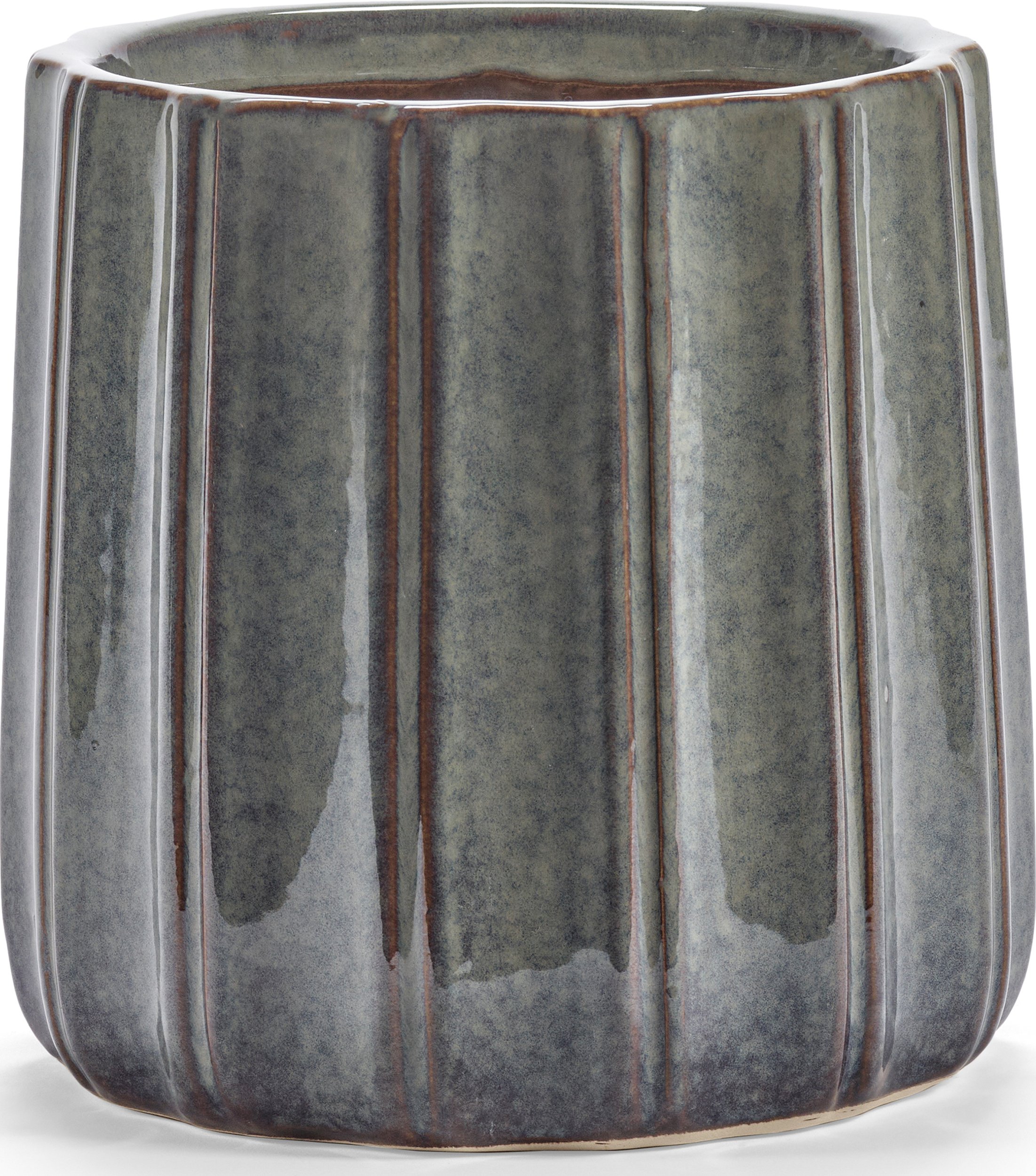 Osłonka na doniczkę Glazed Shades 20 cm niebieskoszara