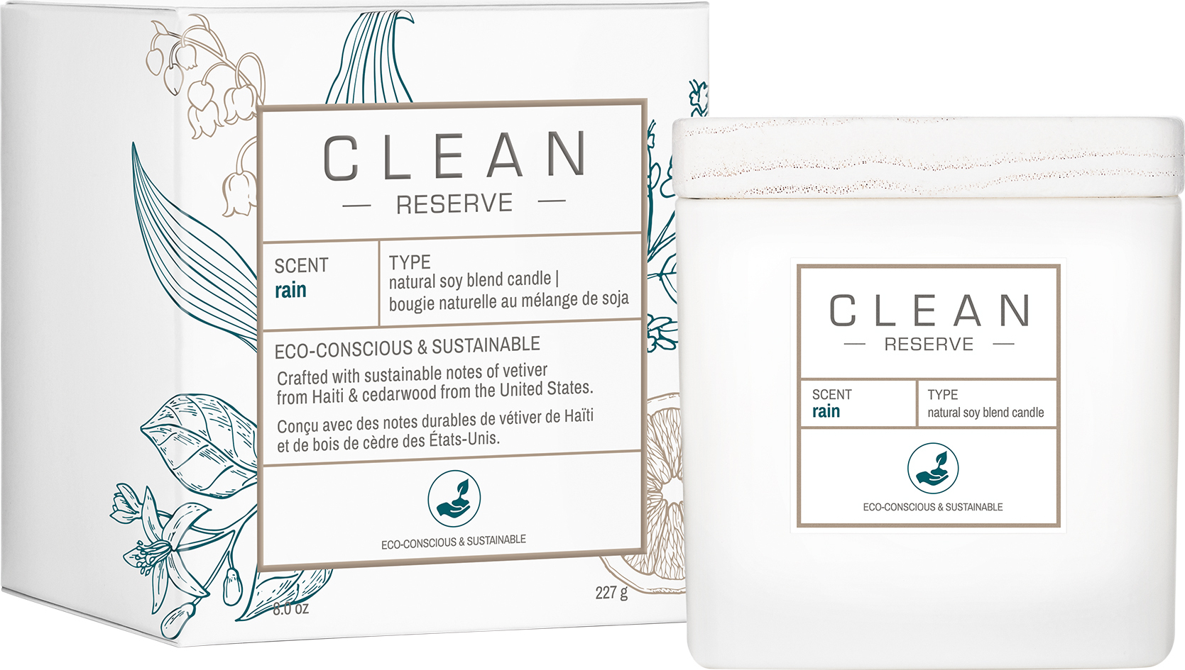 Świeca zapachowa Clean Space Rain