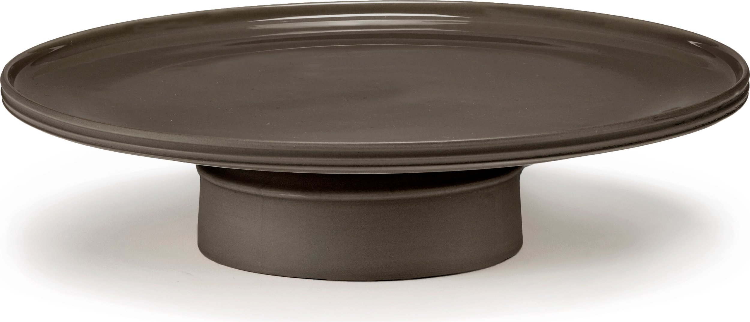 Patera Dune 33 cm brązowa porcelanowa