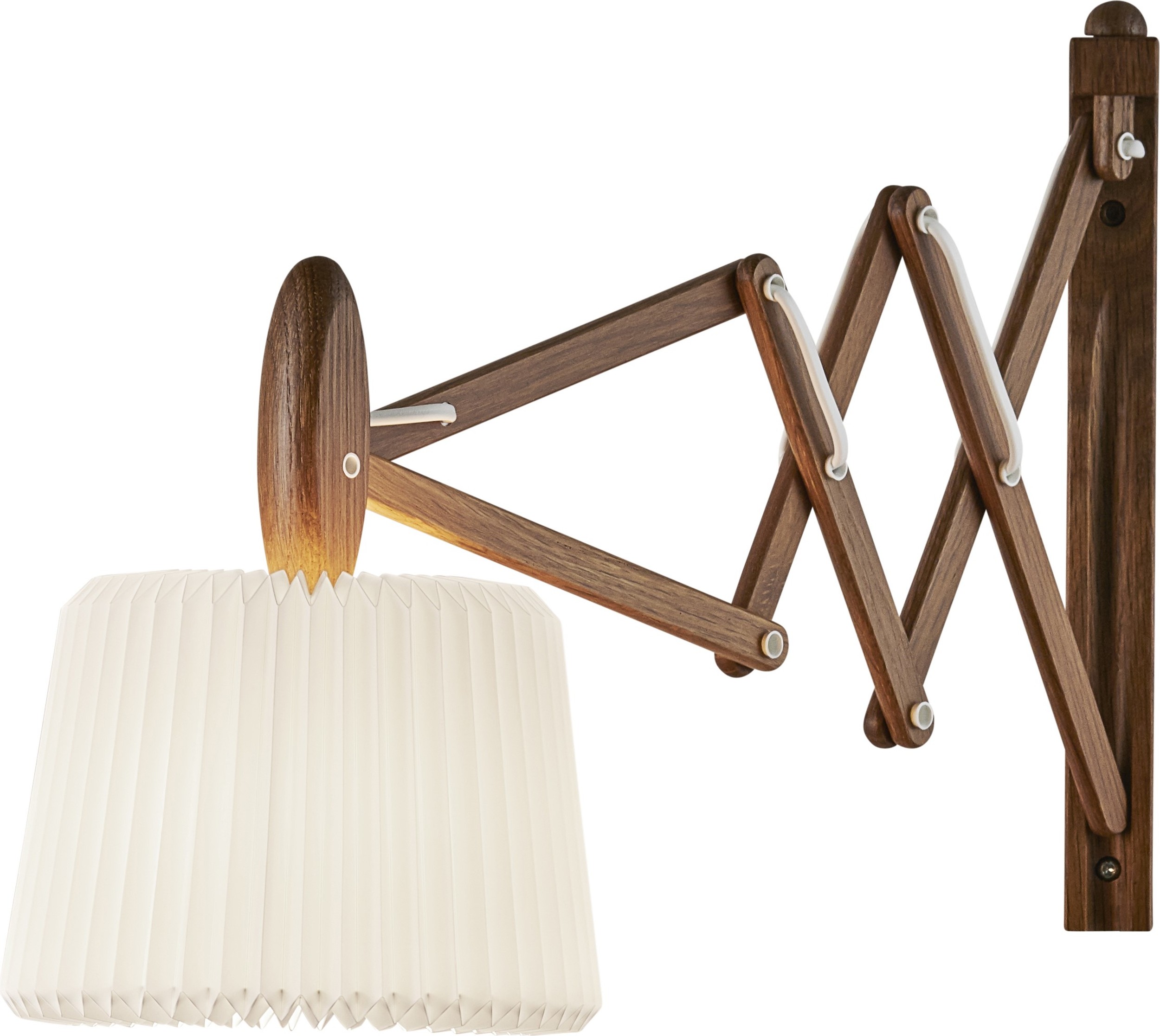 Kinkiet Sax 120 XS ciemny dąb z papierowym kloszem