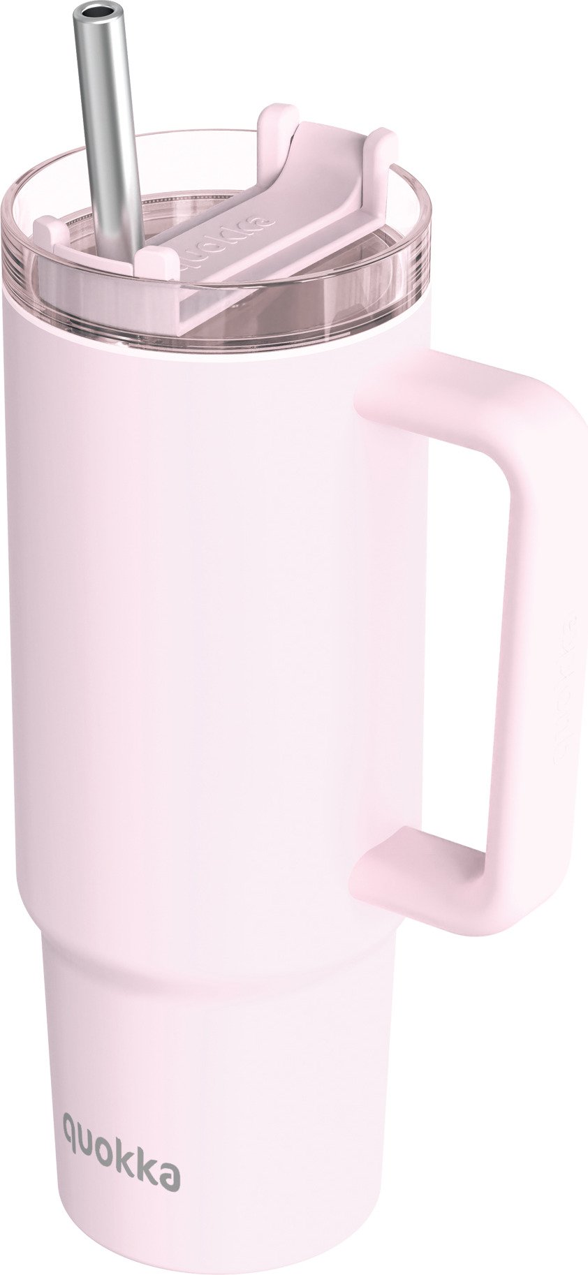 Kubek termiczny ze słomką Quokka Stream 950 ml jasnoróżowy