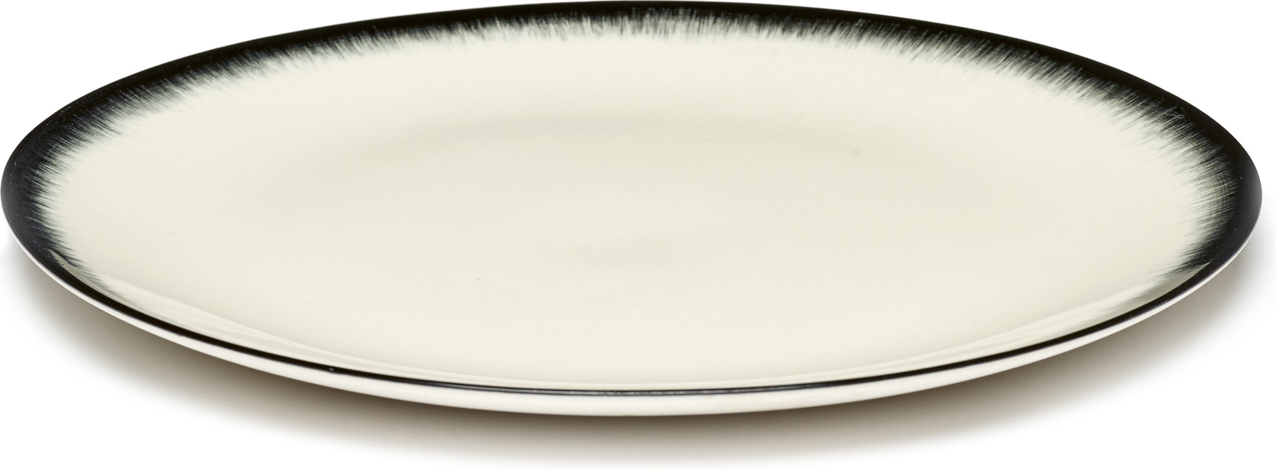 Talerz obiadowy Dé 3 24 cm czarno-biały