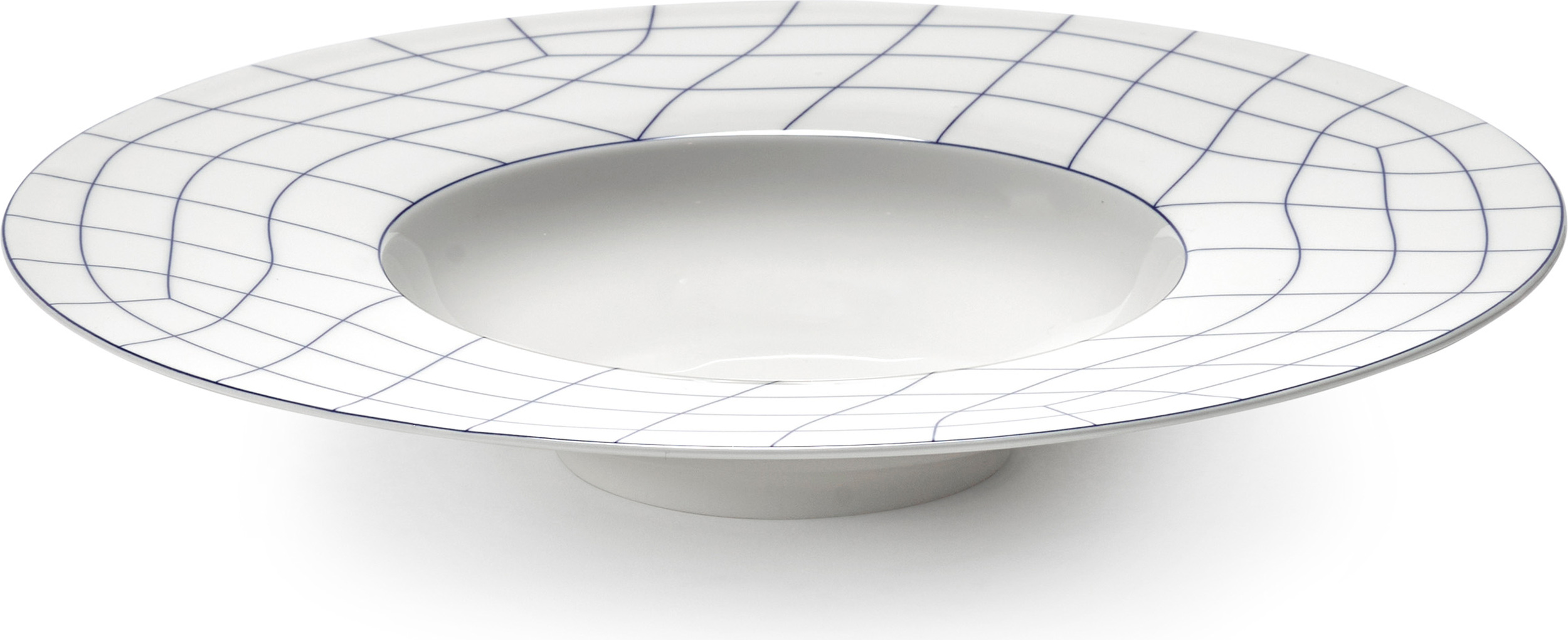 Talerz głęboki Nido 02 28 cm biało-niebieski