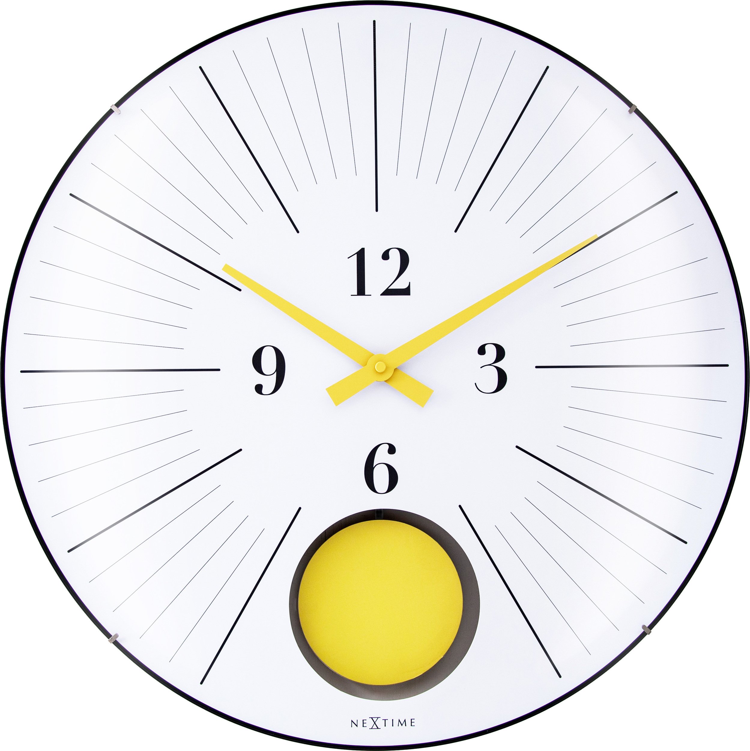 Zegar ścienny Duomo 50 Pendulum żółty