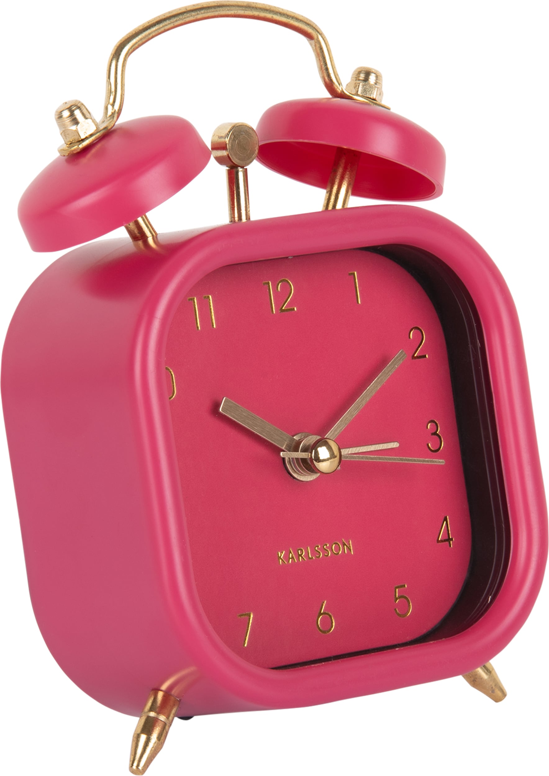 Budzik Glam Square ciemnoróżowy